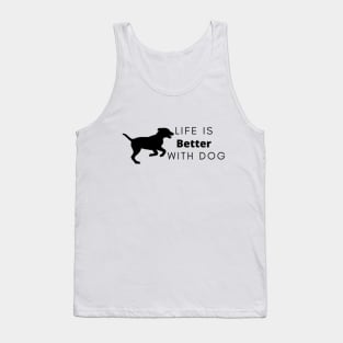 life is better with dog illustration Tank Top